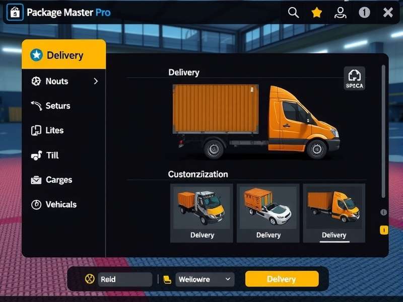 Package Master Pro gameplay screenshot showing delivery interface