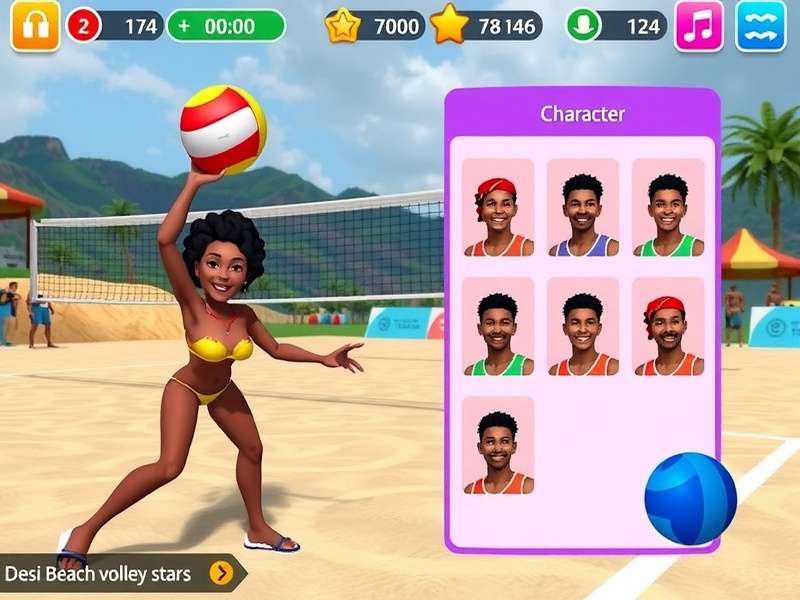 Desi Beach Volley Stars tournament mode screenshot