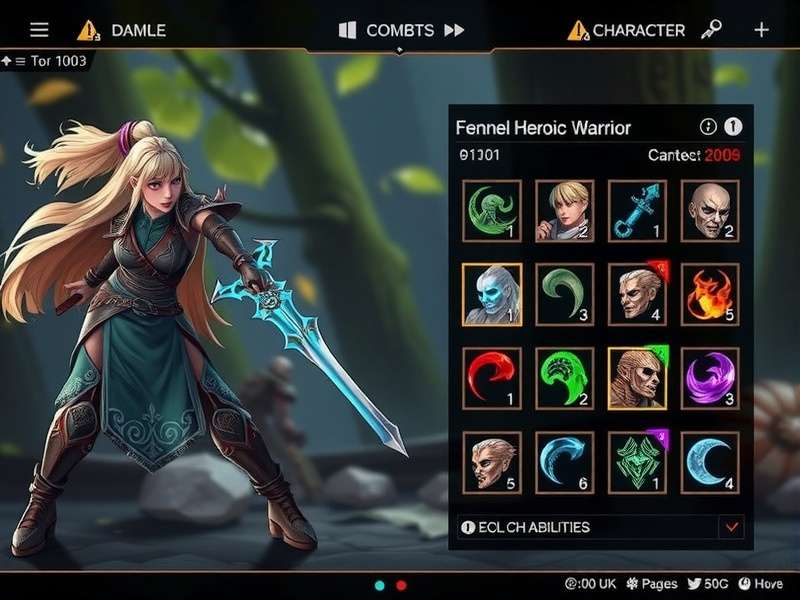 Fennel Heroic Warrior character selection screen