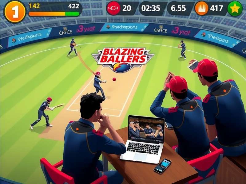 Blazing Ballers development team working on game design