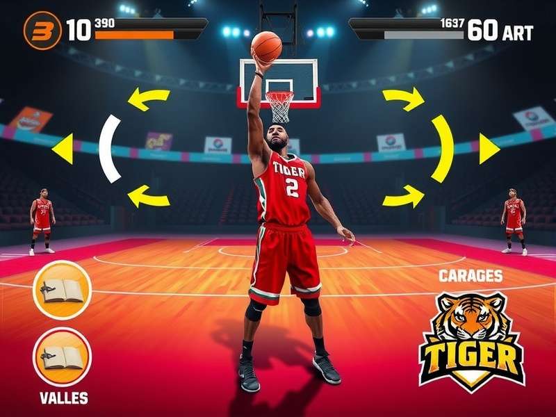 Basket Tiger Elite Maverick gameplay screenshot showing basketball action