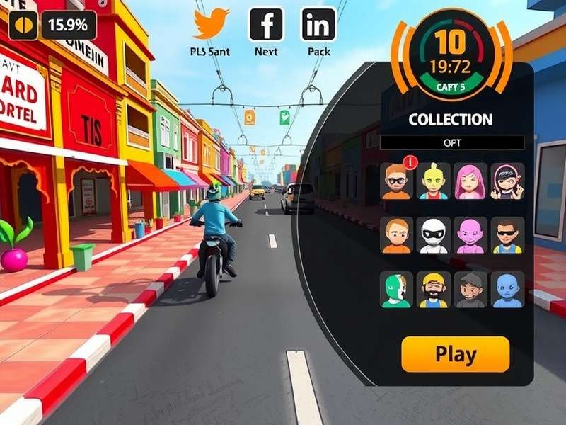 Papad Rapid Racer character selection screen
