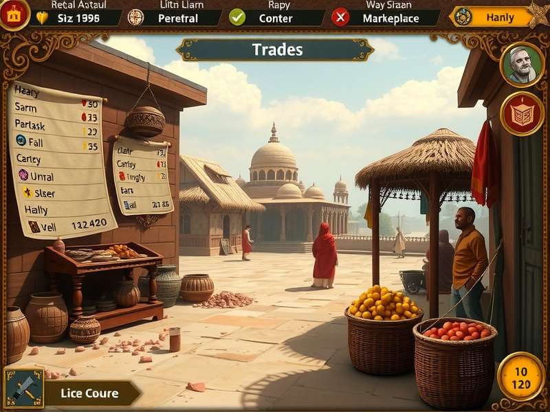 Historical Indian marketplace in Empire Spice Quest