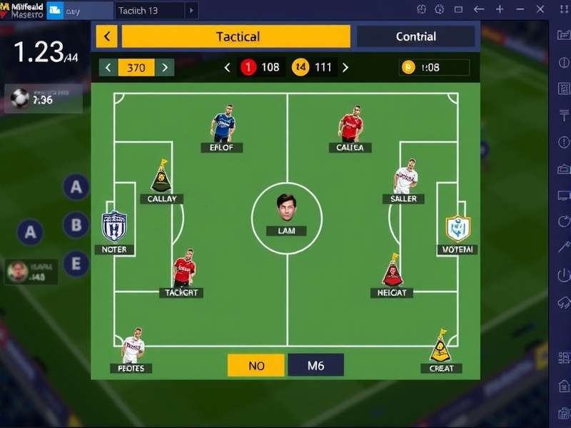 Maa Ka Midfield Maestro gameplay screenshot showing tactical interface