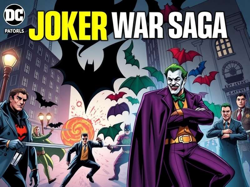 Joker's army attacking Gotham City streets at night