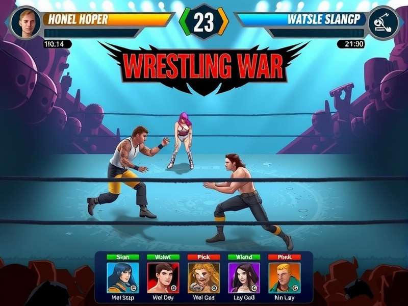 Wrestling War control layout and interface explanation