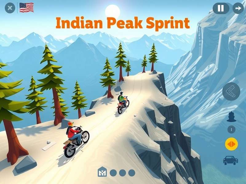Indian Peak Sprint gameplay showing mountain racing