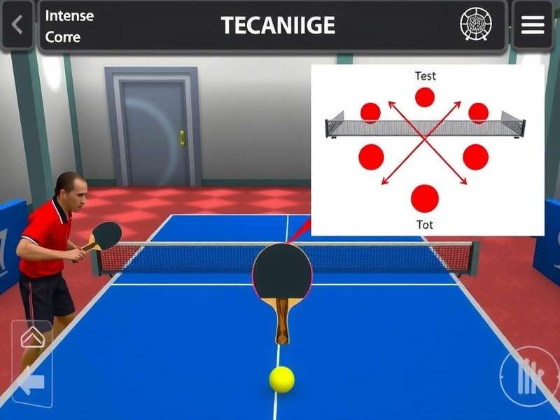 Table Tennis Pro gameplay screenshot showing intense match