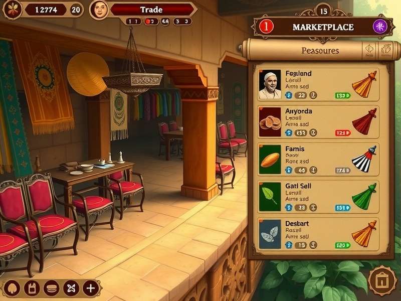 Empire Spice Quest resource management screen
