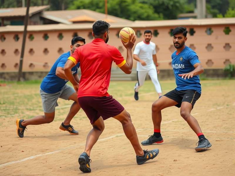 Training techniques for Indian Handball Ace showing proper form and positioning