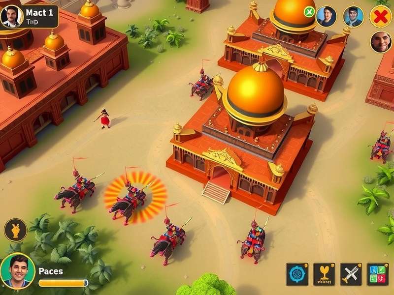 Raj Rush Supremacy gameplay screenshot showing kingdom management interface