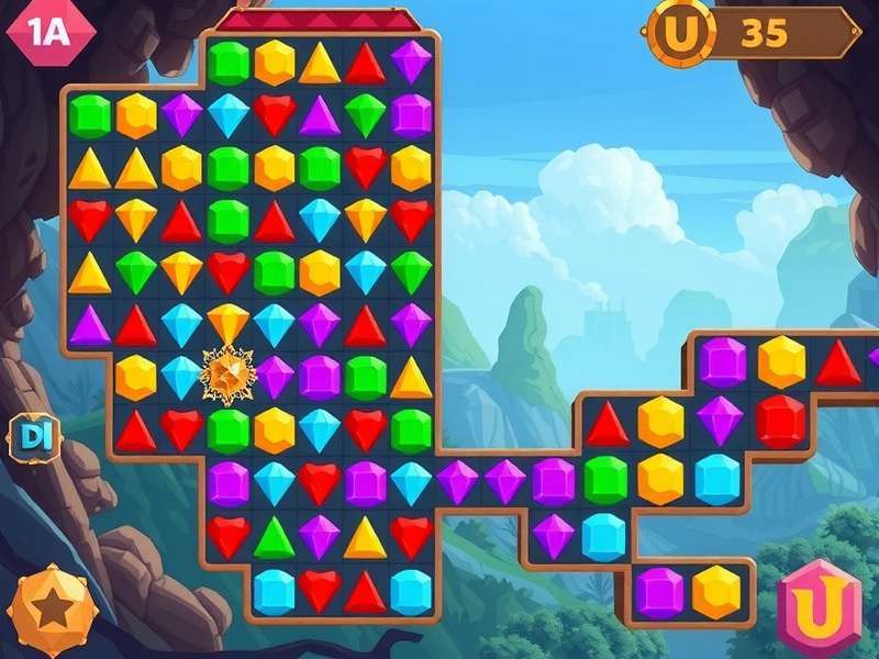 Pune Diamond Dash gameplay screenshot showing colorful diamond matching