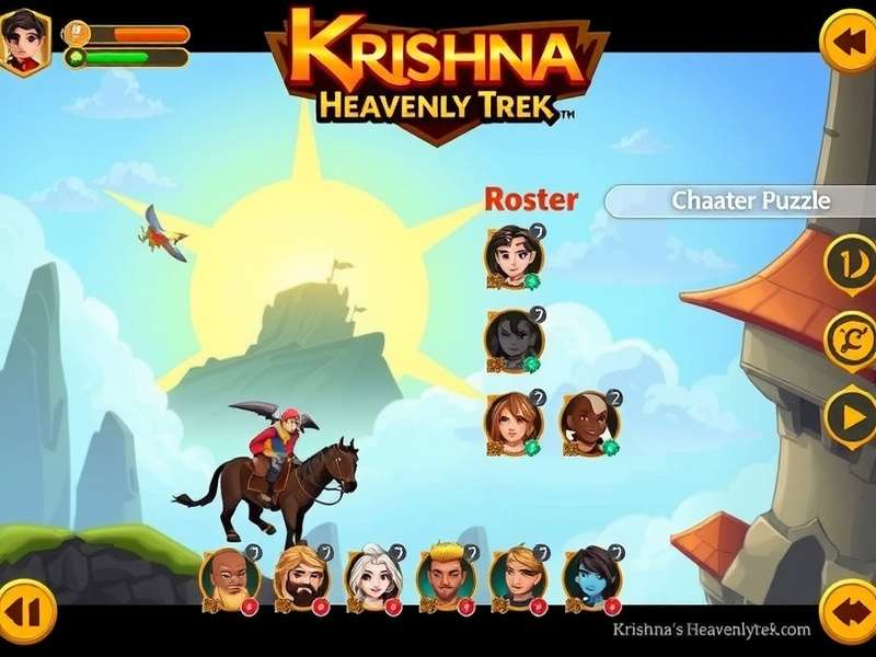 Character roster from Krishna S Heavenly Trek