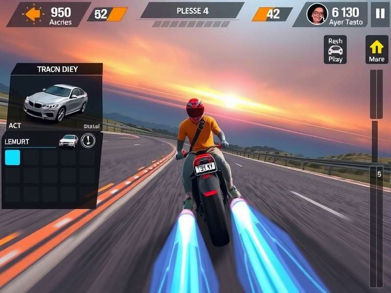 Vasco Thunder Bolt gameplay screenshot showing intense racing action