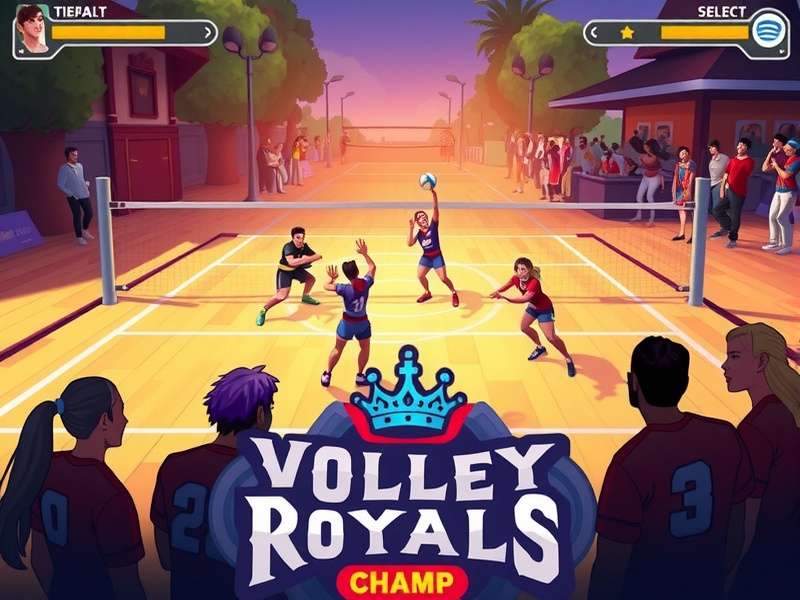 Volley Royals Champ character selection screen showing diverse avatars