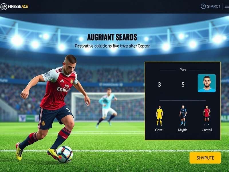 FIFA Finesse Ace Warrior tactical interface showing formation options