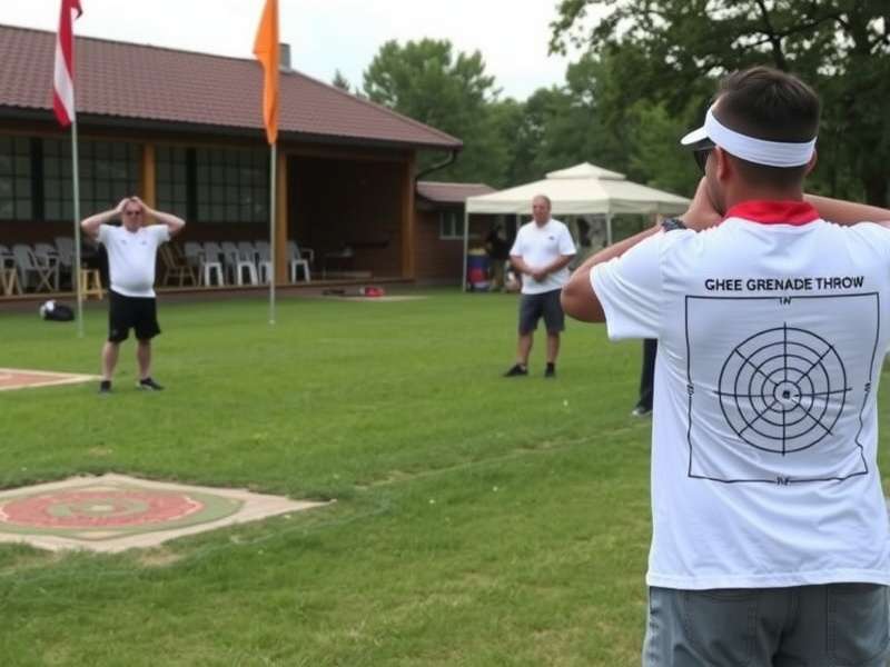 Traditional Ghee Grenade Throw competition in progress