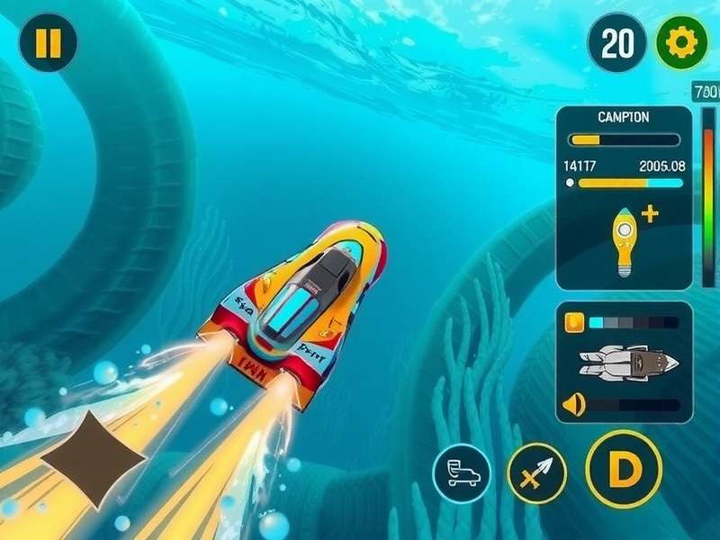 Sea Swift Sprinter gameplay showing underwater racing environment
