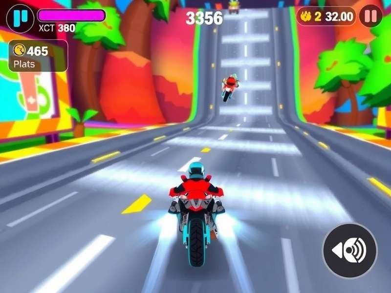 Dynamic Dash gameplay screenshot showing vibrant racing environment
