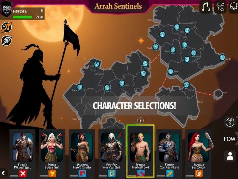 Arrah Sentinels character roster showing diverse heroes