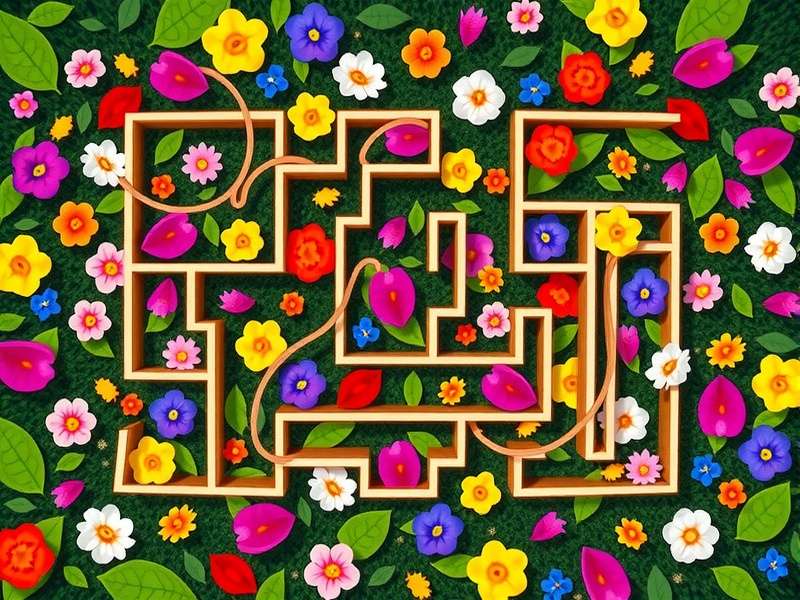 Strategy map for Floral Labyrinth showing optimal pathways