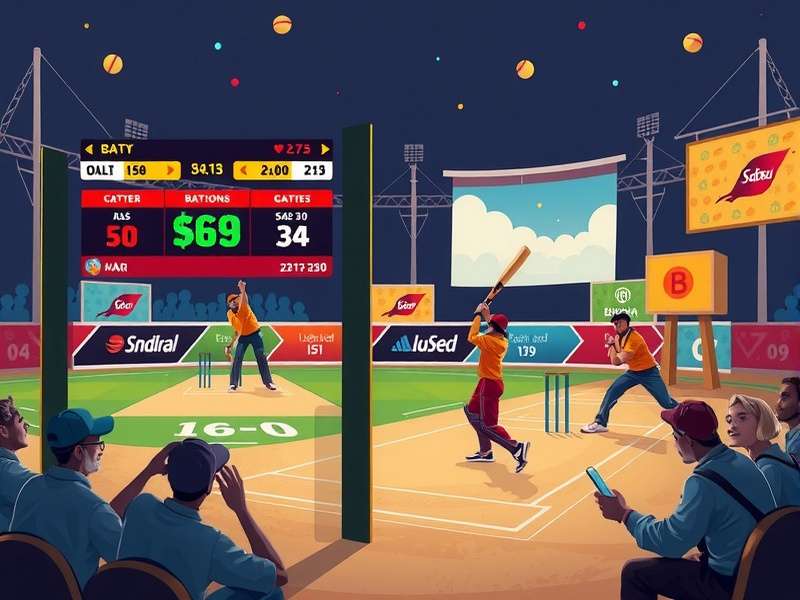 Gameplay interface of Bandra Ballers showing batting and bowling mechanics