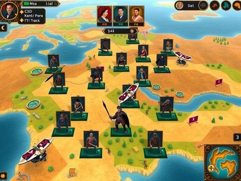 Deccan Dominators gameplay screenshot showing strategic map view