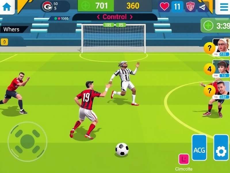 Victory Strikers gameplay screenshot showing football action