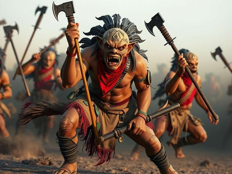 Indian Mace War Beast in battle stance