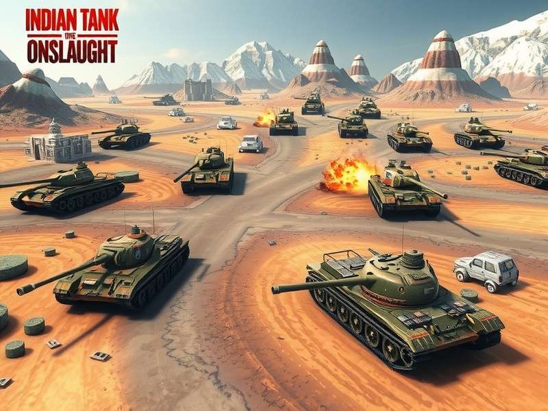 Indian Tank Onslaught gameplay screenshot showing tank combat