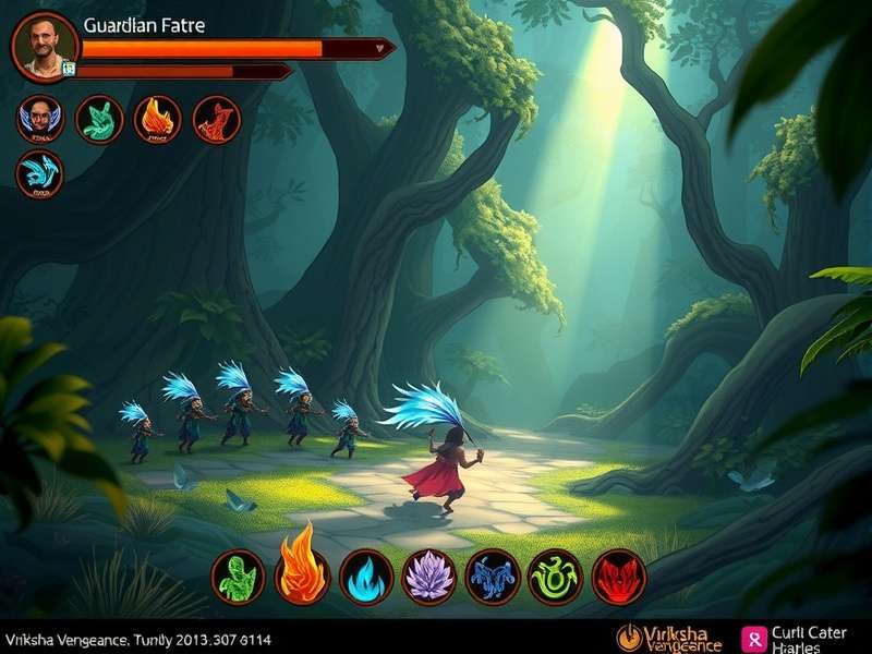 Vriksha Vengeance development team working on game design