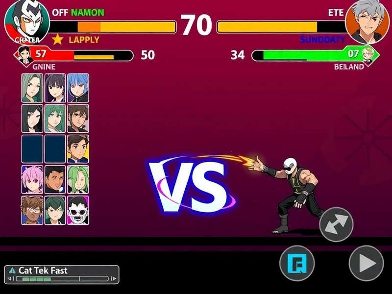 Pixel Fighters Universe tournament gameplay with combo display