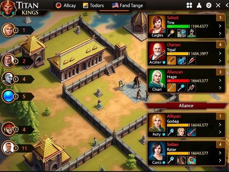 Titan Dynasty Kings Legacy alliance battle screenshot showing coordinated attacks
