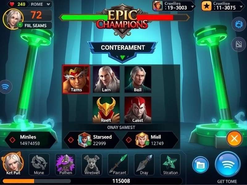Epic End Game Champions character selection screen