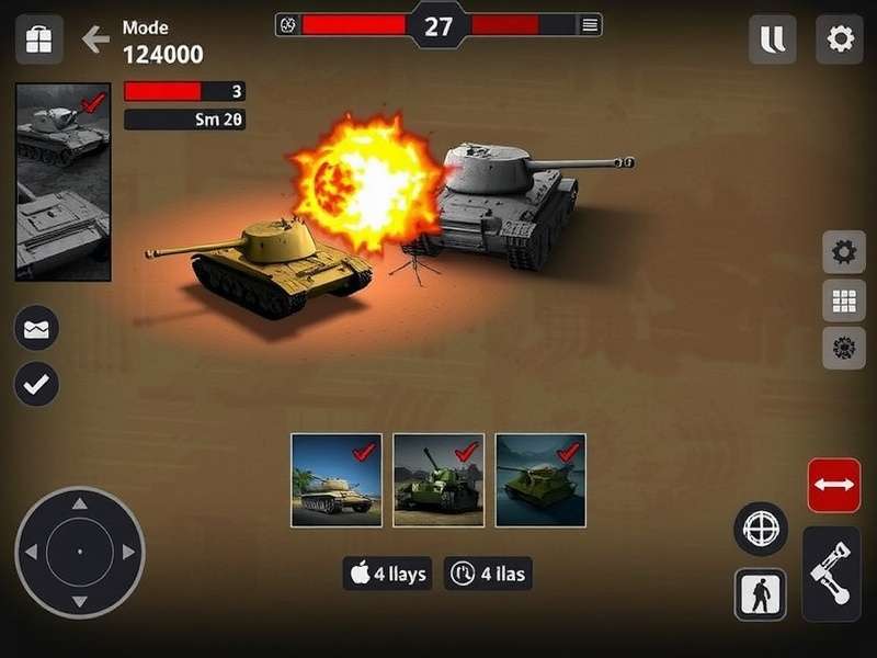 India S Tank Titans gameplay screenshot showing tank battle