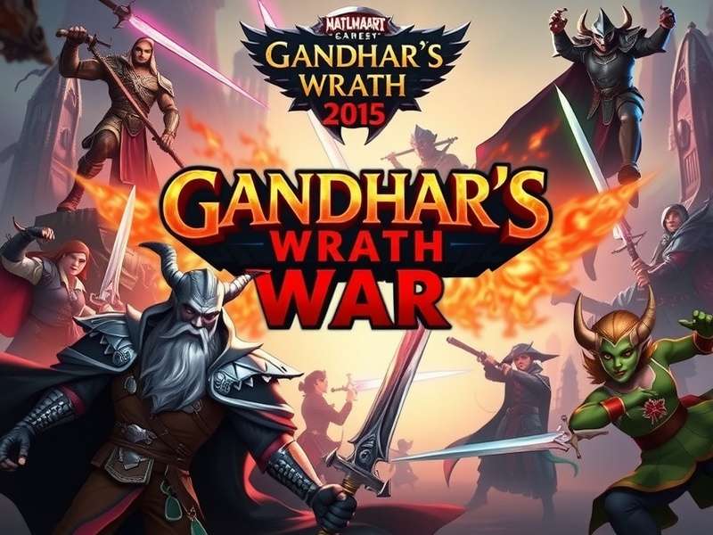 Gandhari S Wrath War game cover art showing epic battle scene