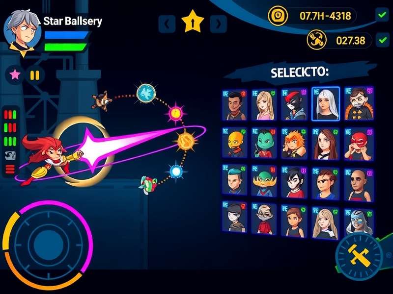 Hyper Hero Star Zoom character selection screen showing diverse hero options