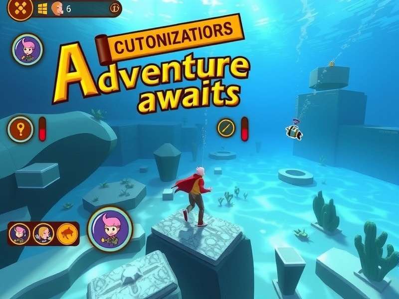 Aqua Adventure Awaits underwater world map
