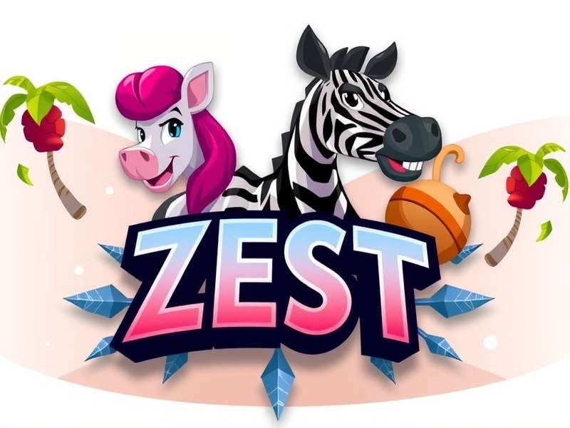 Zebra Zest Game Logo and Characters