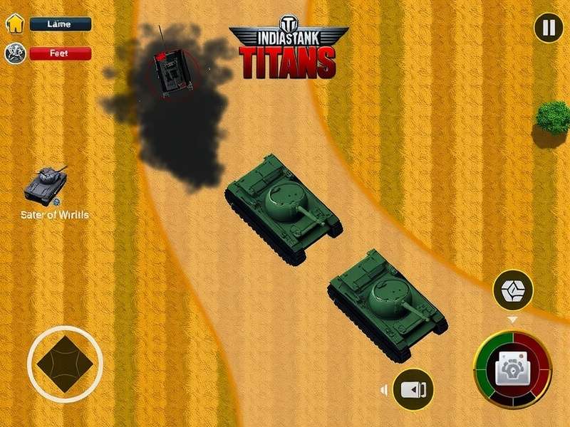 India S Tank Titans game modes selection screen
