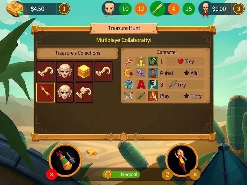 Fortune Finder Expedition gameplay screenshot showing treasure hunt interface