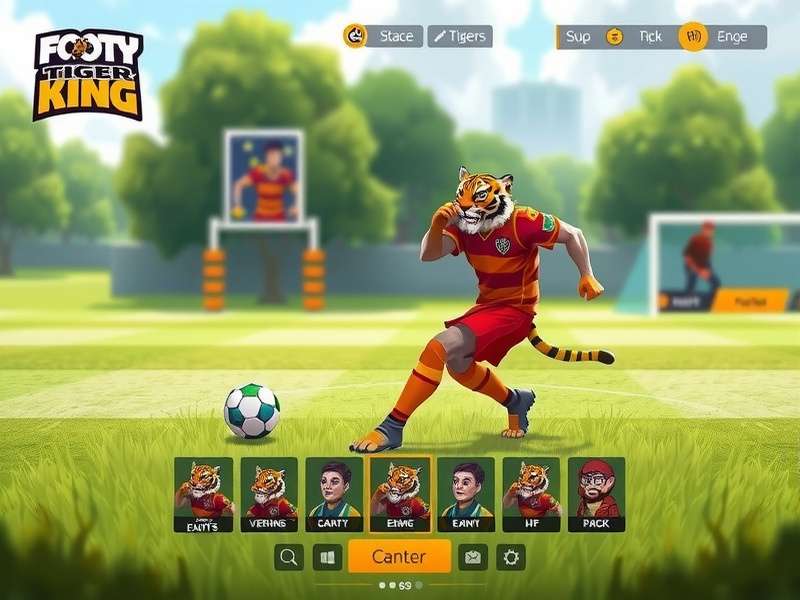Footy Tiger King character customization screen