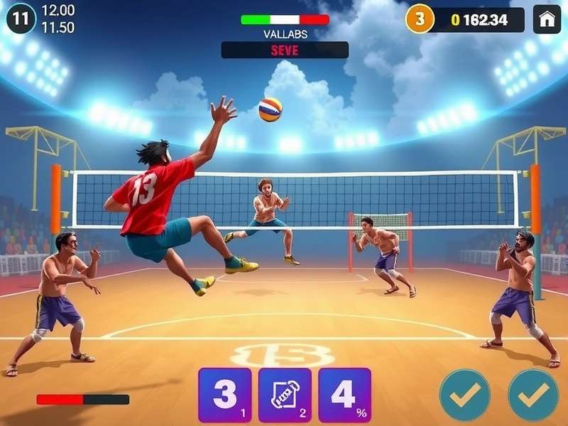 Taj Volley Elite Star strategy diagram showing player positions