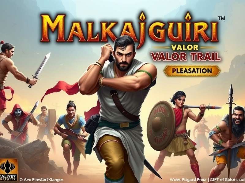 Malkajgiri Valor Trail game cover art showing protagonist in traditional Indian attire