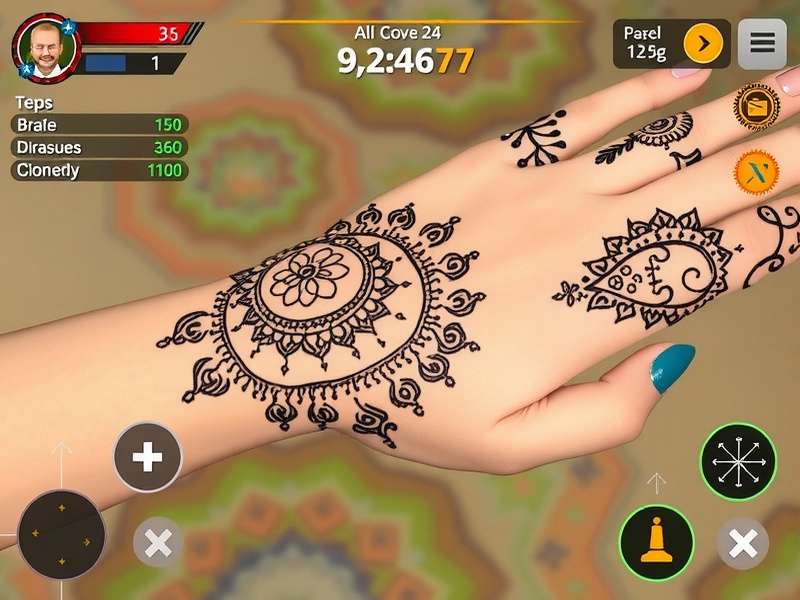 Indian Henna Handi Warrior feature showcase with multiple gameplay elements