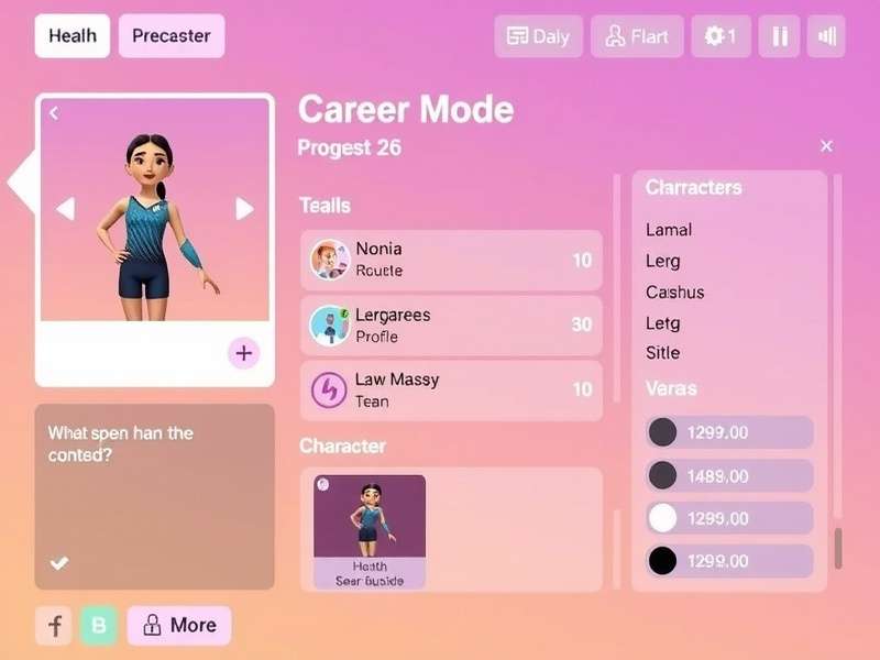 Helix Gymnastics Glory gameplay screenshot showing character performing routine