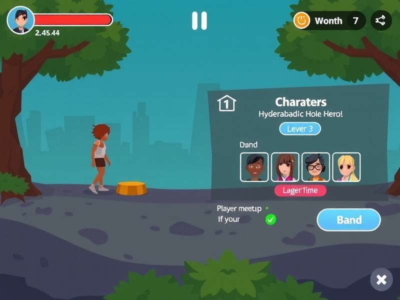 Hyderabad Hole Hero character selection screen showing diverse avatars