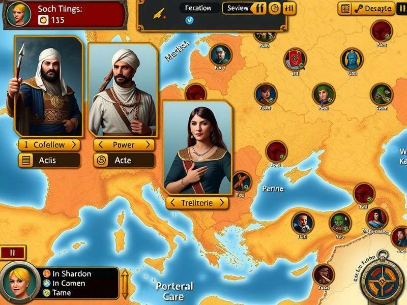 Kebab Realm Rulers gameplay screenshot showing empire management