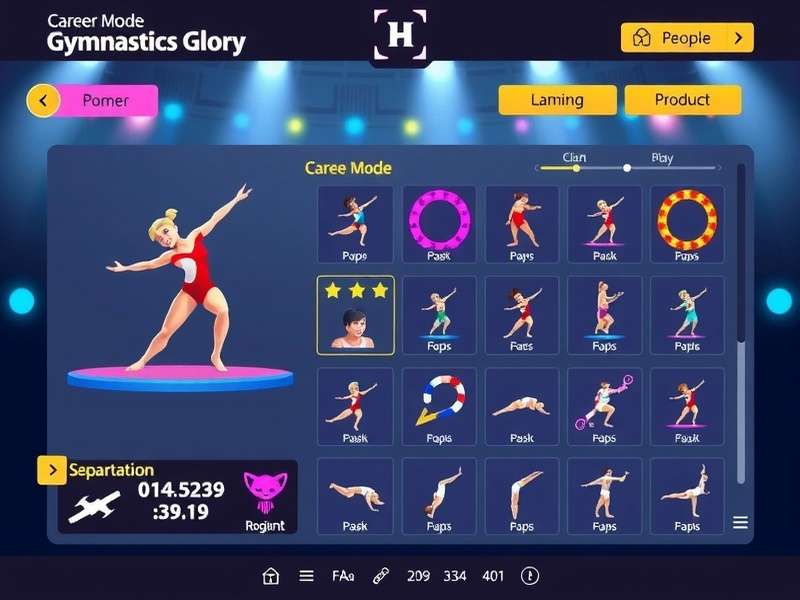 Helix Gymnastics Glory character customization options
