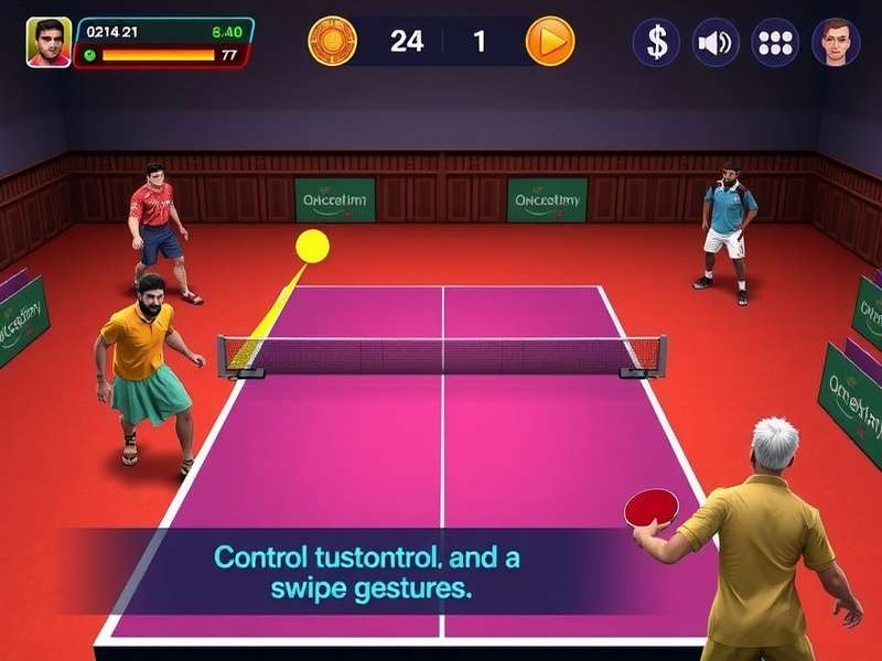 Hindustani Table Tennis Titan gameplay screenshot showing realistic table tennis action
